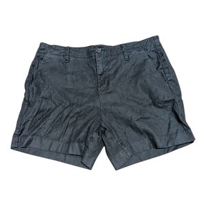 Level 99 Women's Bold Black Linen Blend Shorts Size 30